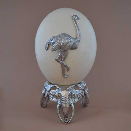 3xEleHeadOstrichOnEgg