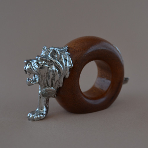 LionWoodenServietteRing